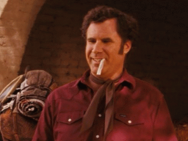 Man in Red Shirt and Tie Smiling with Cigarette