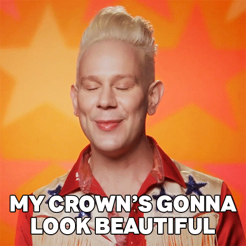 Man in Red Shirt and White Vest Says My Crown's Gonna Look Beautiful