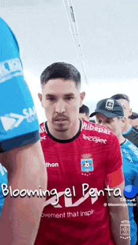 Man in Red Shirt Blooming El Penta