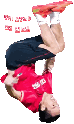 Man in Red Shirt Doing Handstand Try Dung De Lima