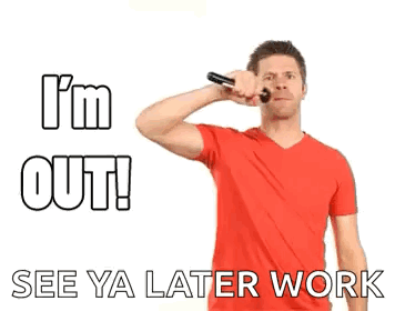 Man in Red Shirt Holding Microphone Saying I'm Out