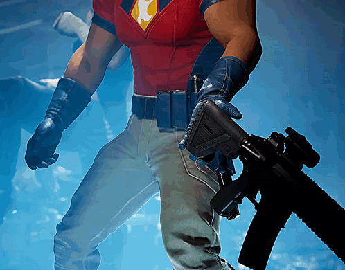 Man in Red Shirt Holding Rifle