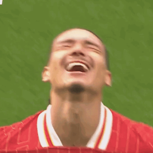 Man in Red Shirt Laughing