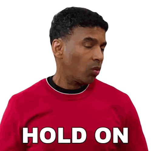 Man In Red Shirt Looking Left