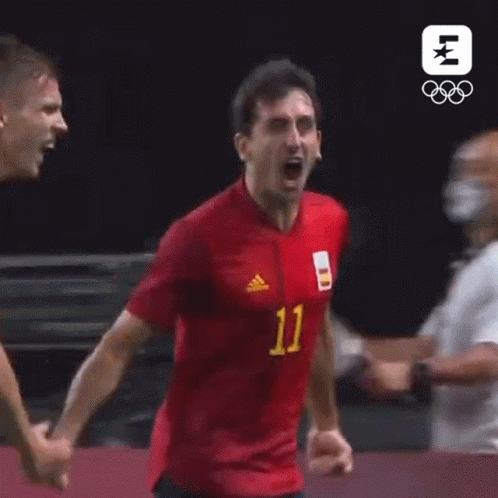 Man in Red Shirt Number 11 Screaming