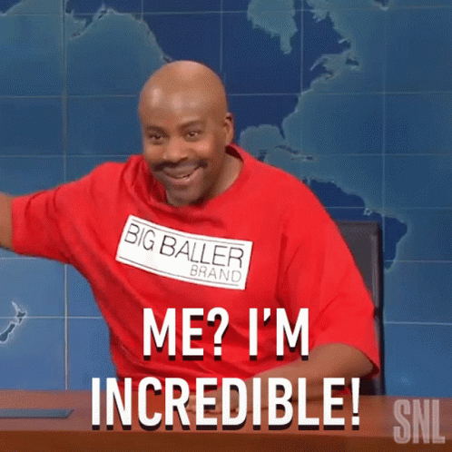 Man in Red Shirt Saying Big Baller Brand
