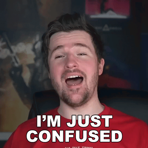 Man In Red Shirt Saying I'm Just Confused GIF