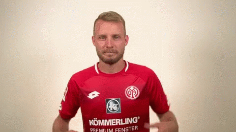 Man in Red Shirt Saying Kommerling Premium Fenster