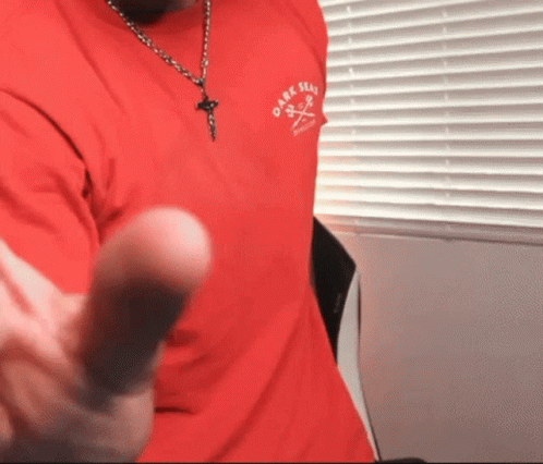 Man In Red Shirt Saying O-Ark Seals GIF
