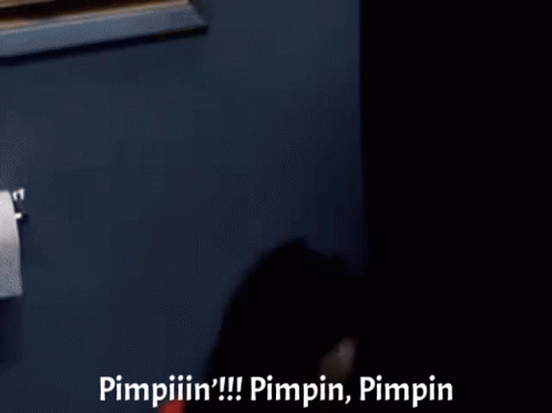 Man In Red Shirt Saying Pimpin Pimpin GIF