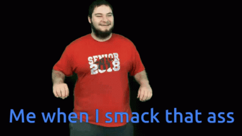 Man In Red Shirt Saying Senior 2018 GIF