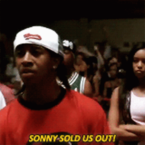 Man In Red Shirt Sonny Sold Us Out GIF