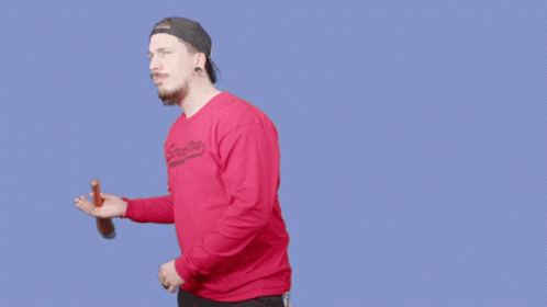 Man In Red Shirt Throwing Frisbee Knock It Out Of The Park GIF