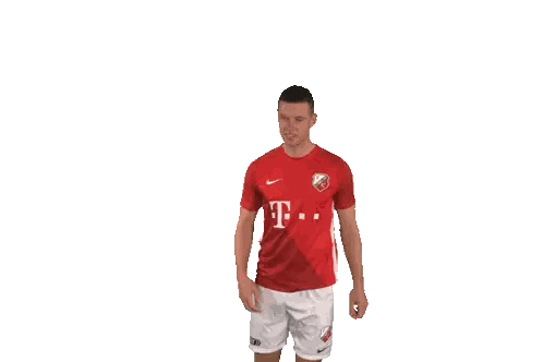 Man in Red Shirt with Number 9