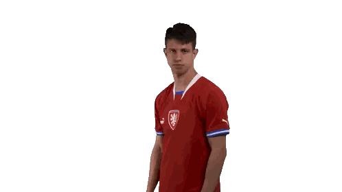 Man in Red Shirt With Puma Logo