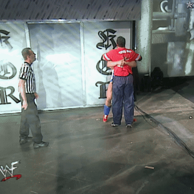 Man In Red Shirt With Wrestling GIF