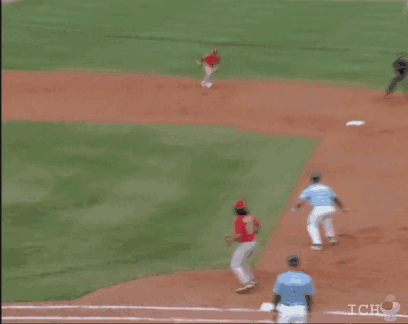 Man In Red Sox Jersey With Scoreboard GIF