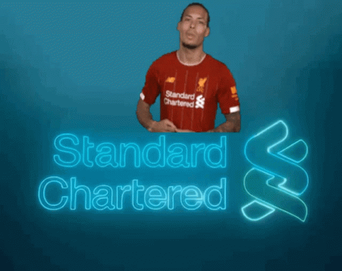 Man In Red Standard Chartered Jersey GIF