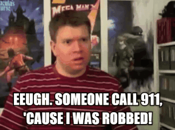 Man in Red Striped Shirt Says Eeugh Someone Call 911 Cause I Was Robbed