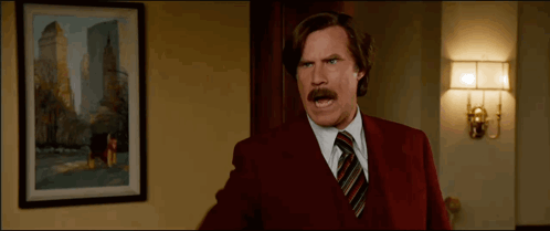 Man in Red Suit and Tie