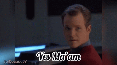 Man In Red Sweater Saying Yes Ma'am GIF
