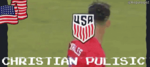 Man in Red USA Jersey