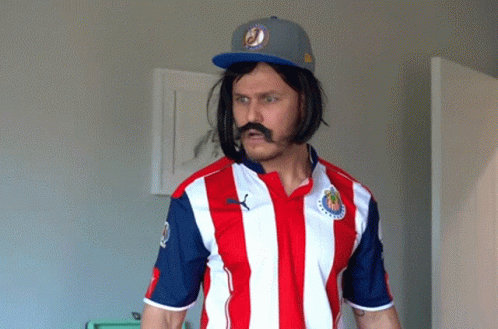 Man In Red White Blue Striped Shirt And Baseball Cap GIF