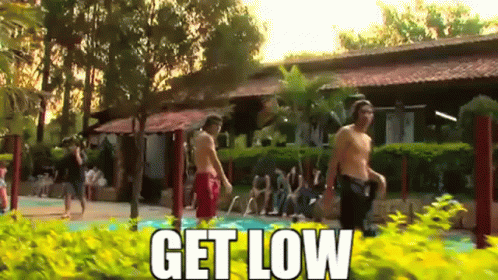 Man In Resort Get Low GIF
