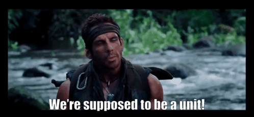 Man In River Saying We're Supposed To Be A Unit GIF