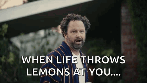 Man in Robe Saying When Life Throws Lemons