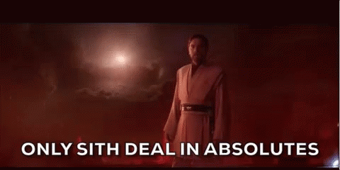 Man in Robe with Sith Quote