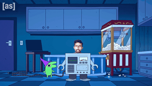 Man In Robot Costume GIF