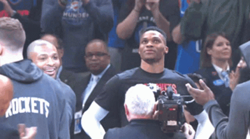 Man In Rockets Shirt In Front Of Camera GIF