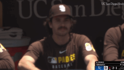 Man In San Diego Baseball Uniform 84 GIF