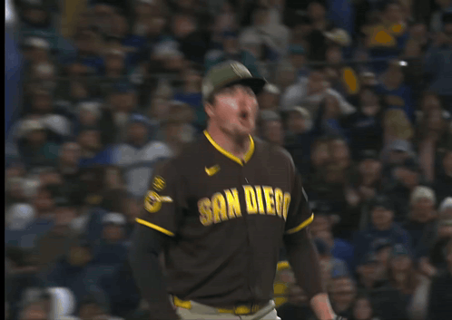 Man in San Diego Jersey Screaming