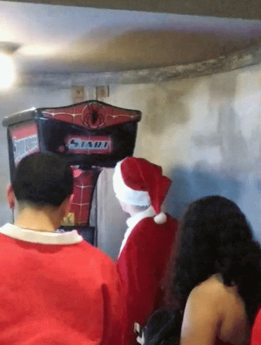 Man In Santa Claus Costume Suh Dude GIF