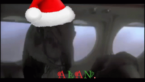 Man In Santa Hat With Red Alan GIF