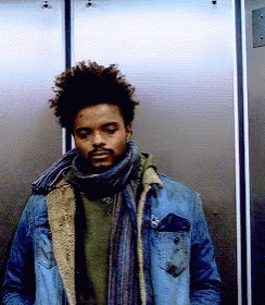 Man in Scarf and Denim Jacket