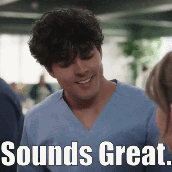 Man In Scrub Top Smiling Saying Sounds Great GIF