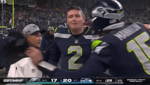 Man In Seahawks Jersey Number 2 GIF