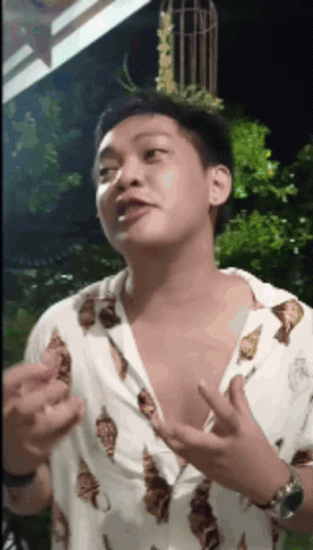 Man in Seashell Shirt
