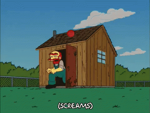 Man In Shed Screams GIF