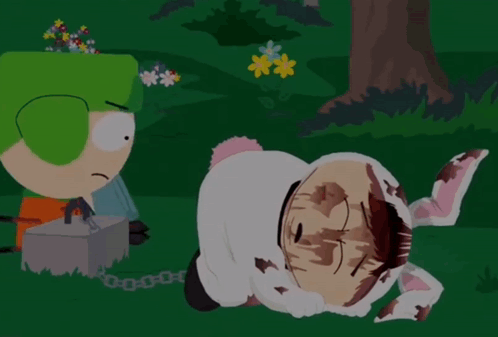 Man In Sheep Costume Laying On Ground GIF