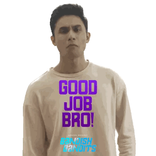 Man in Shirt Saying Good Job Bro