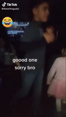Man In Shirt Saying Good One Sorry Bro GIF
