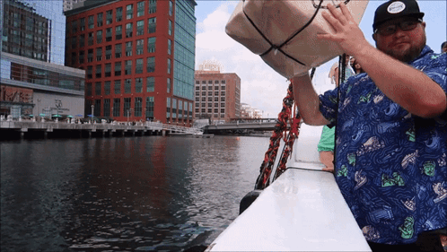 Man In Shirt Saying Hawaii GIF