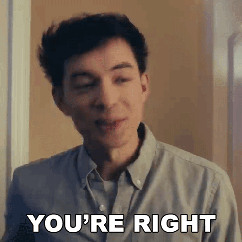 Man In Shirt Smiling Saying You're Right GIF