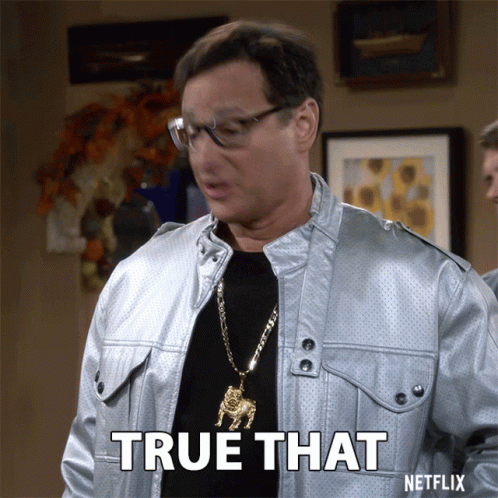 Man In Silver Jacket Says True That GIF