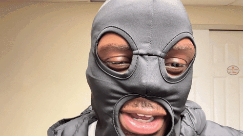 Man in Ski Mask With Hole