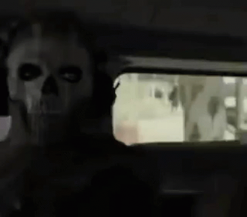 Man in Skull Mask and Headphones